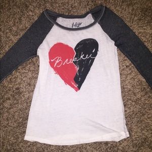 Cute heart breaker baseball tee